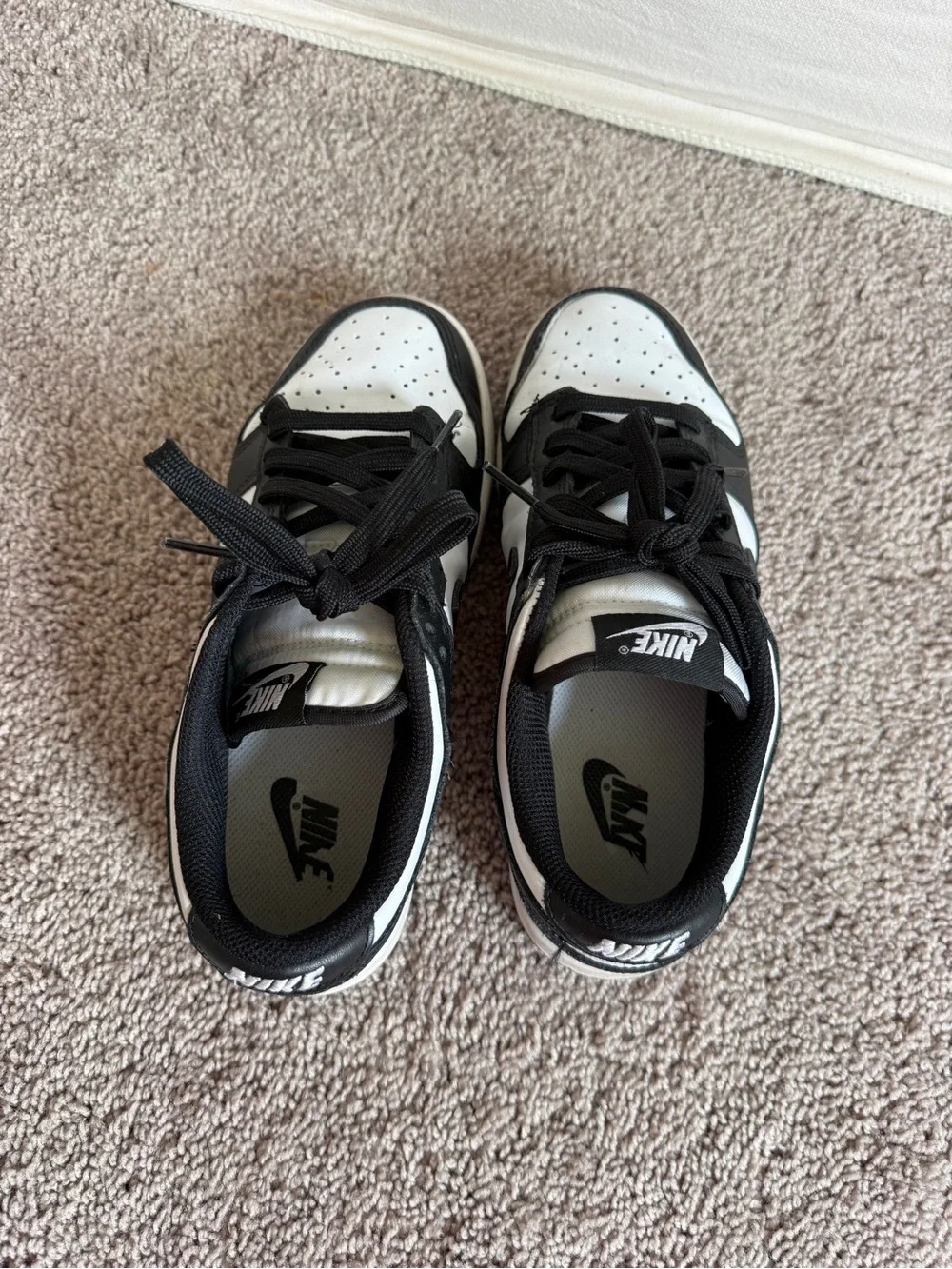 Nike Women's “panda” dunks low top Black and White Sneakers size 7